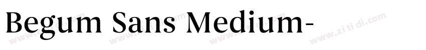 Begum Sans Medium字体转换
